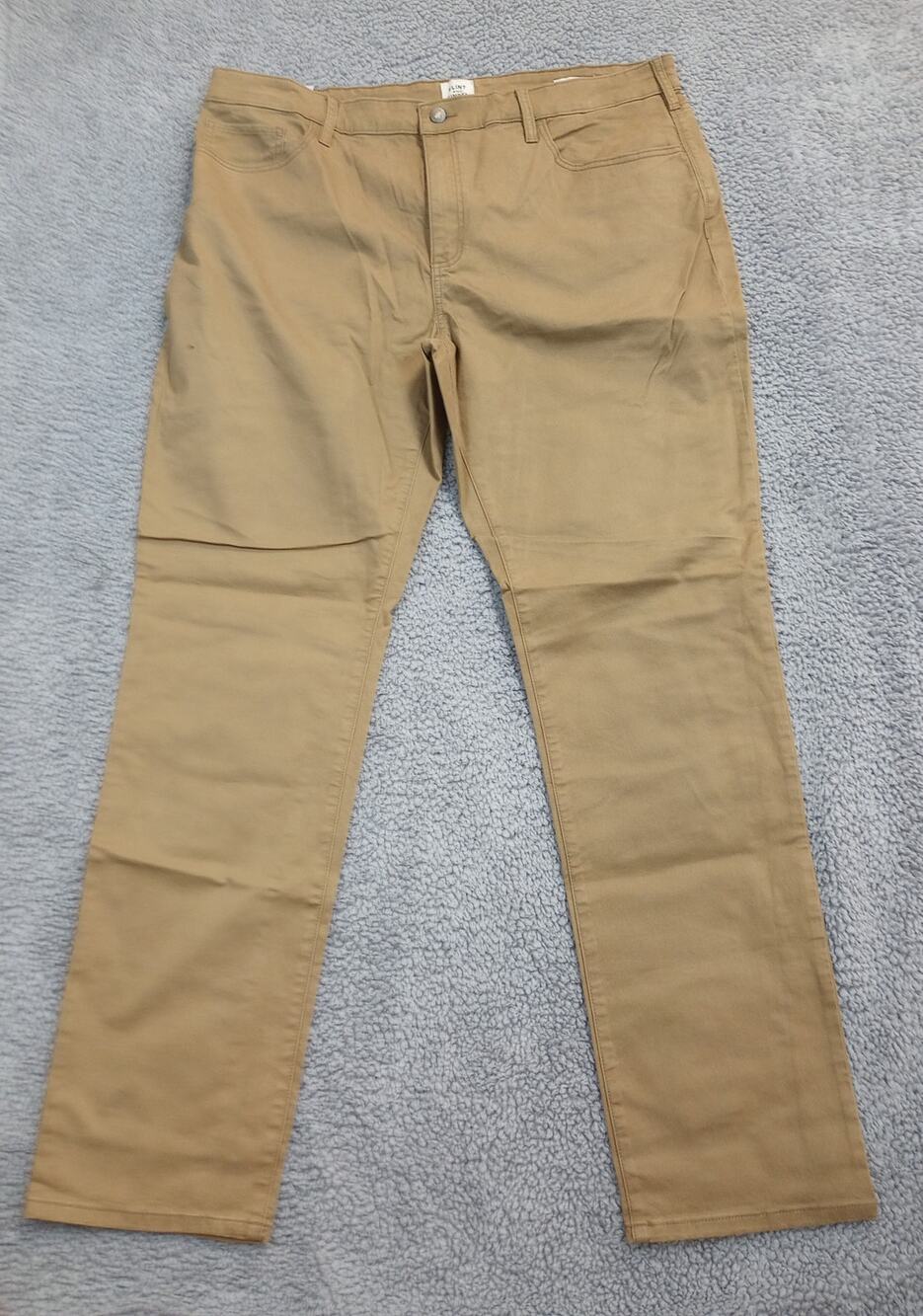 NWT Flint and Tinder Men's 40x34 Chinos Tan 5 Pocket Straight Fit (0995)